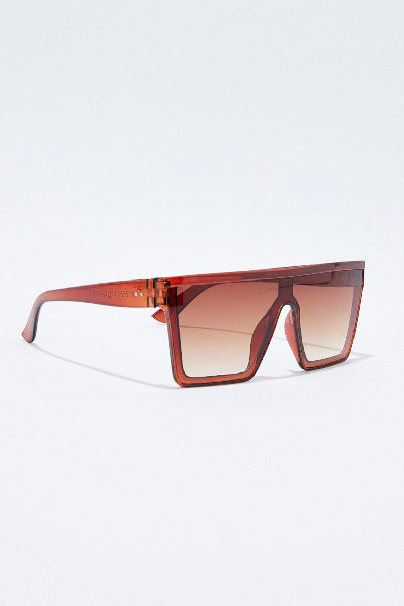 Brown Visor Sunglasses for Ally Fashion