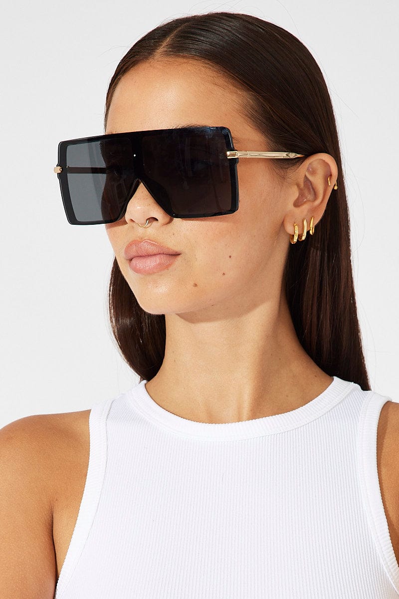 Black Visor Sunglasses for Ally Fashion