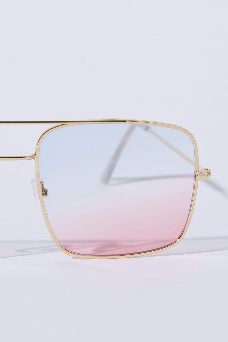 Pink Oversized Square Sunglasses for Ally Fashion