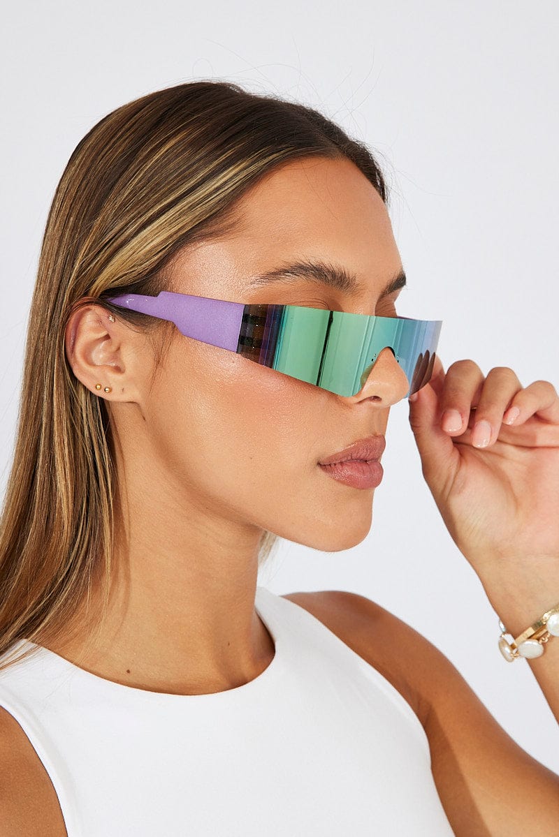 Pink Wrap Visor Sunglasses for Ally Fashion