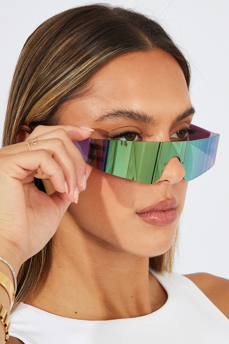 Pink Wrap Visor Sunglasses for Ally Fashion