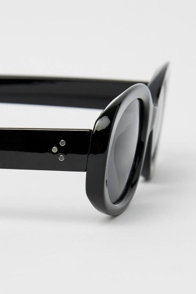 Black Oval Sunglasses for Ally Fashion