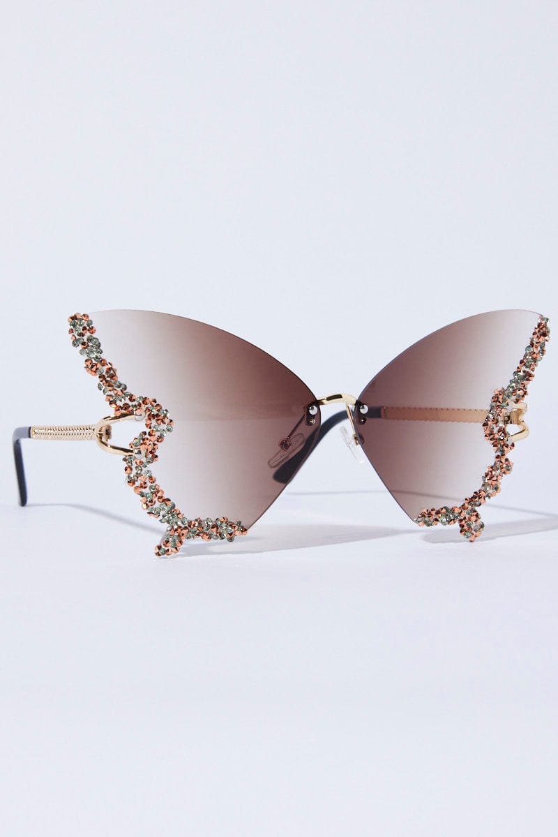 Brown Butterfly Sunglasses for Ally Fashion