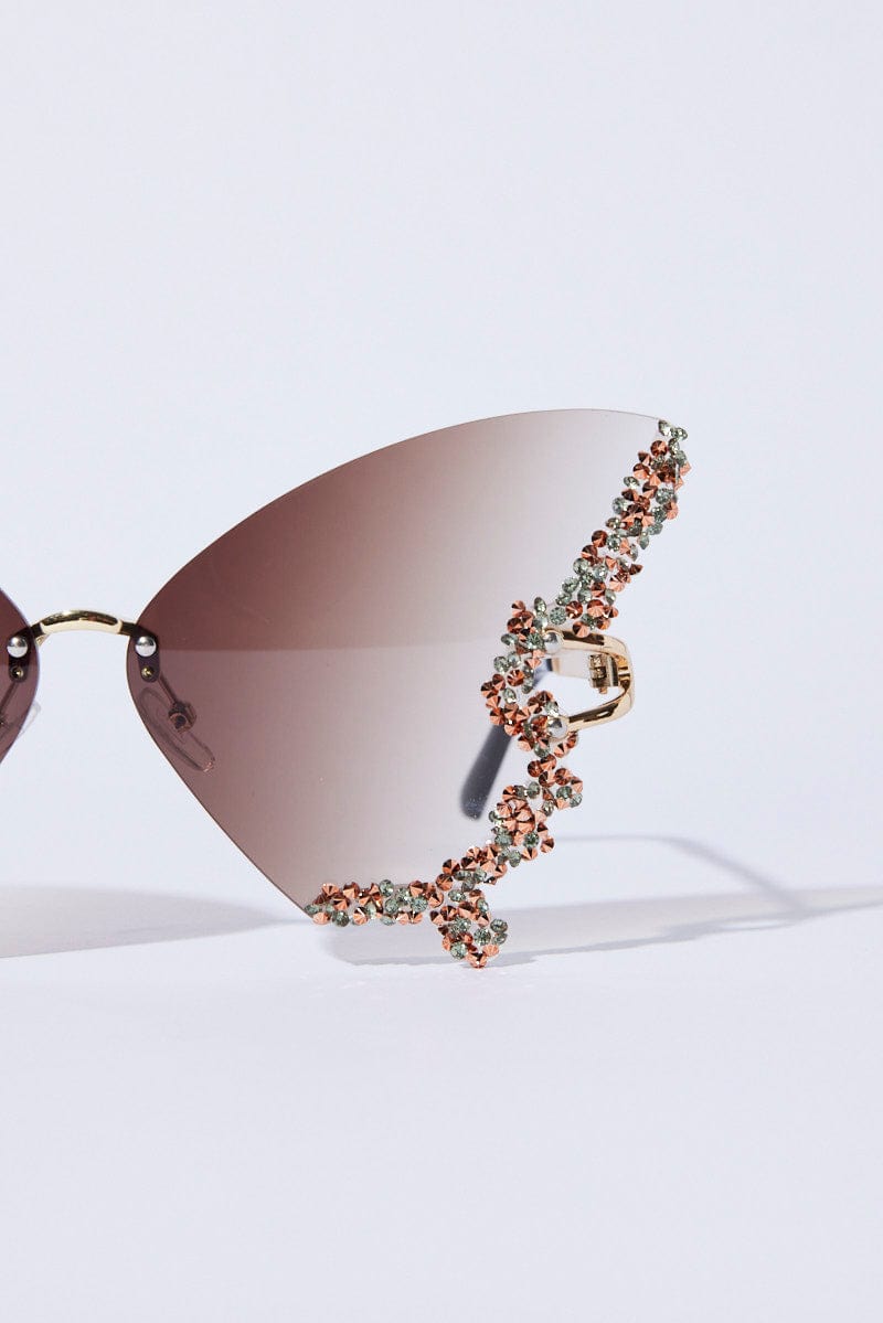 Brown Butterfly Sunglasses for Ally Fashion