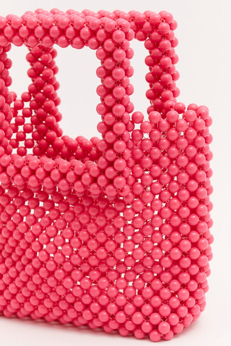 Pink Faux Pearl Bucket Bag for Ally Fashion