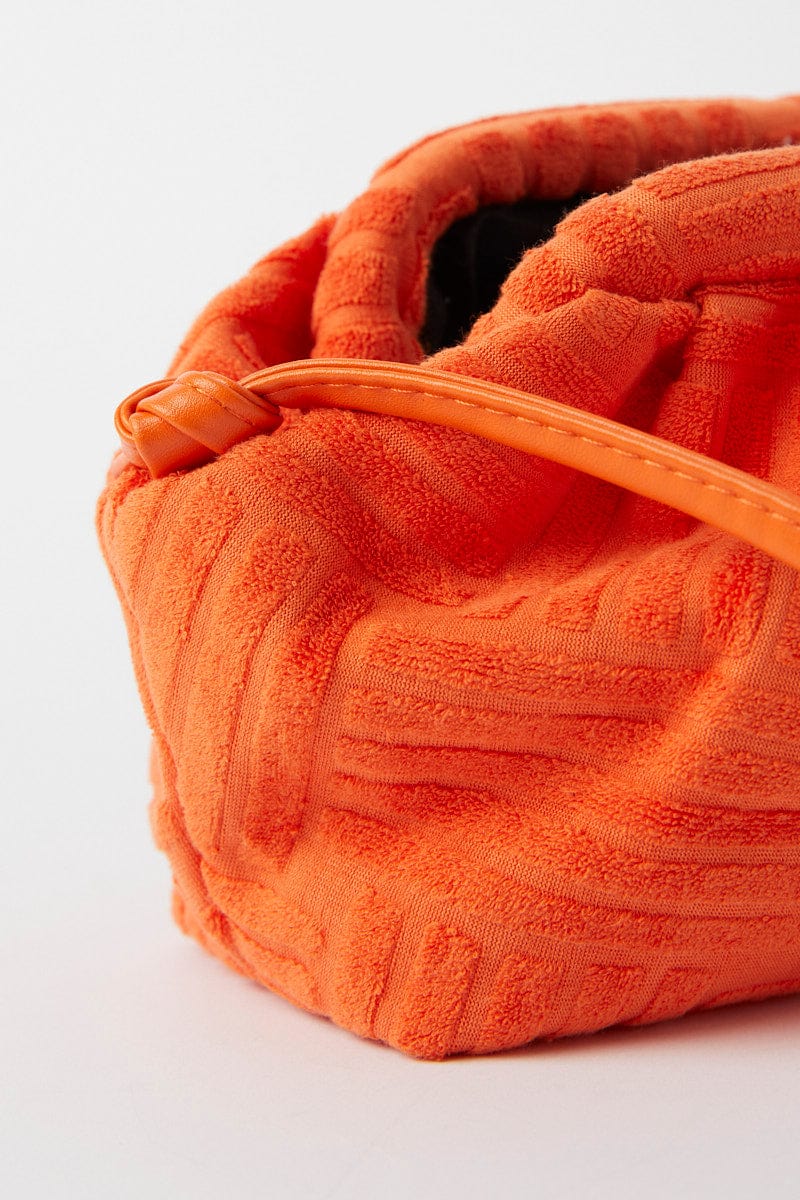 Orange Toweling Detail Crossbody Bag for Ally Fashion