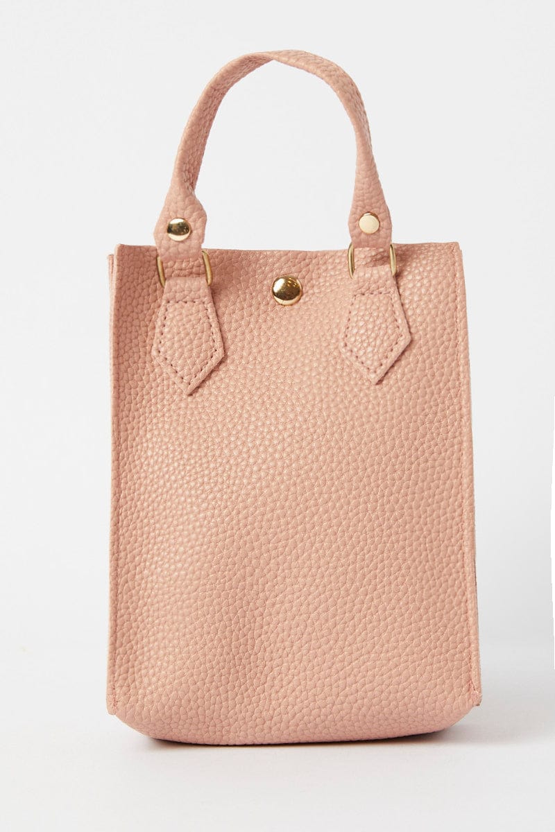 Pink Crossbody Bag with Handle for Ally Fashion