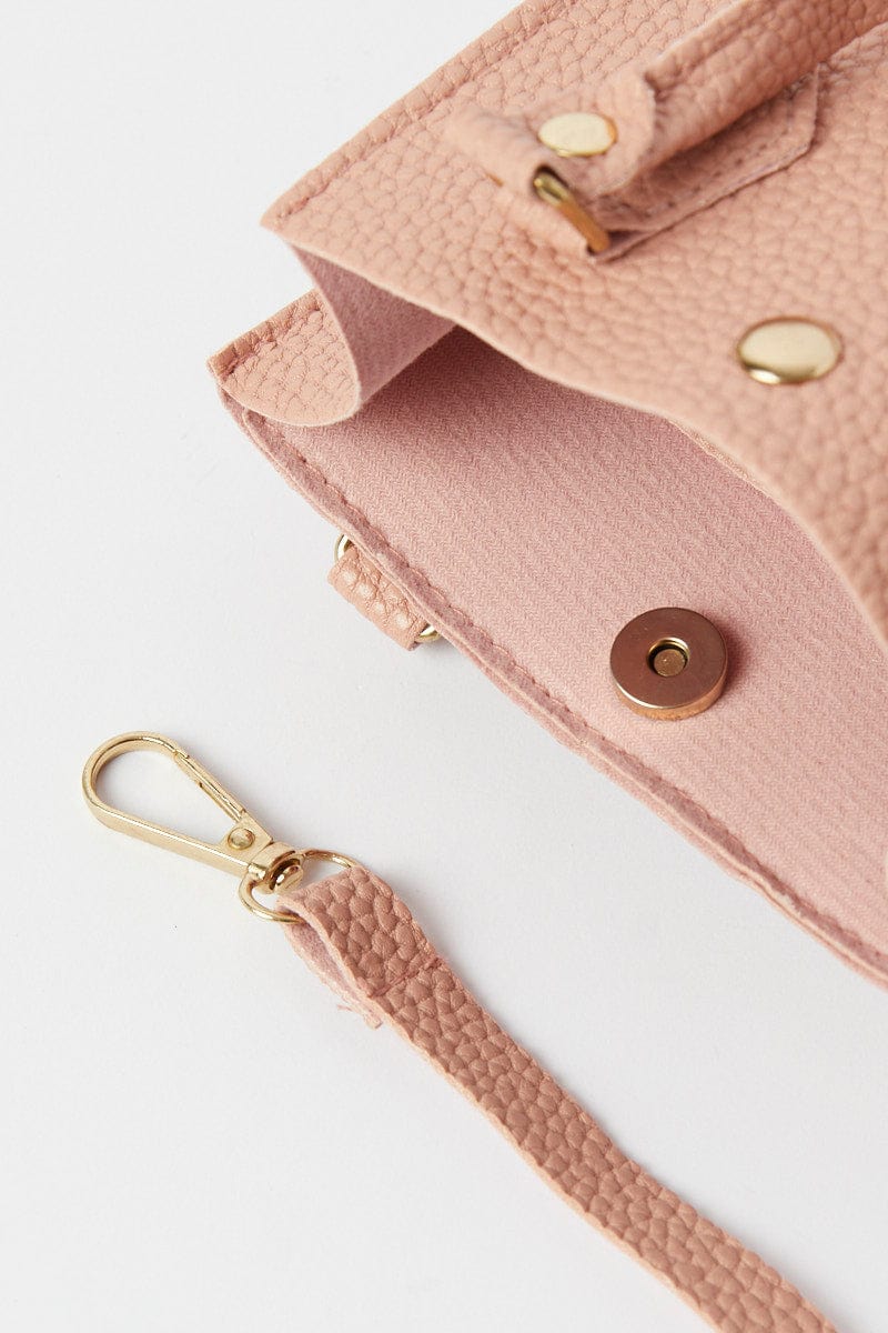 Pink Crossbody Bag with Handle for Ally Fashion