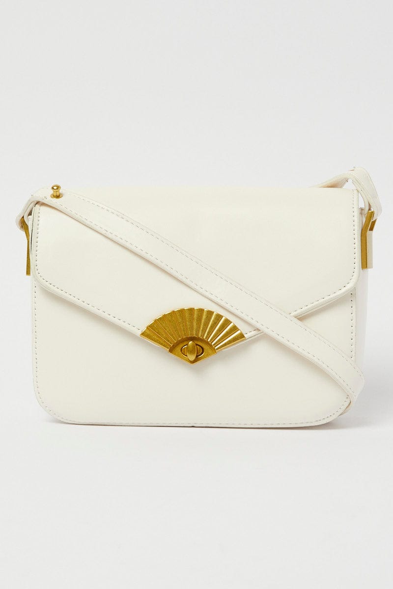 White Flap Shoulder Bag for Ally Fashion