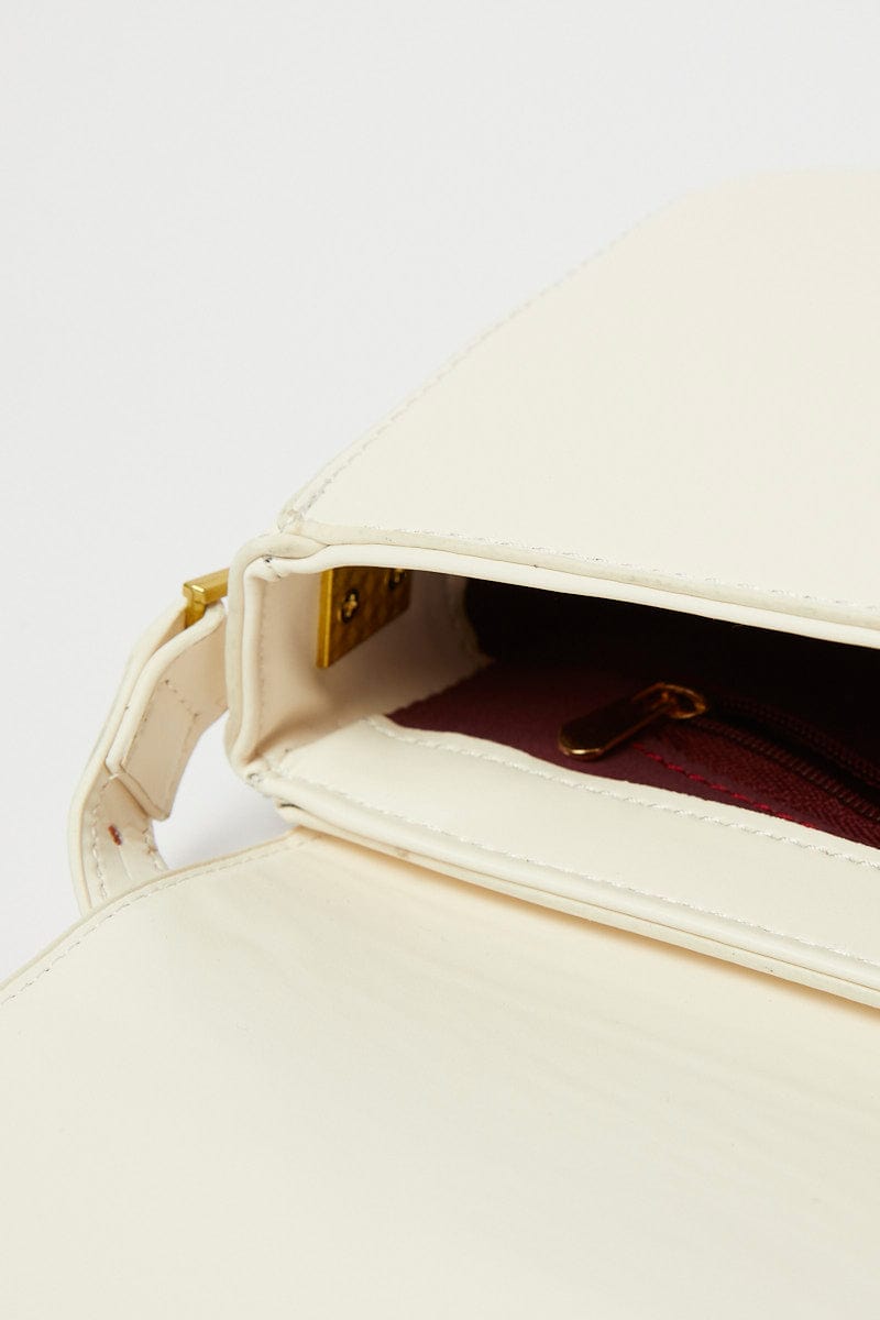 White Flap Shoulder Bag for Ally Fashion