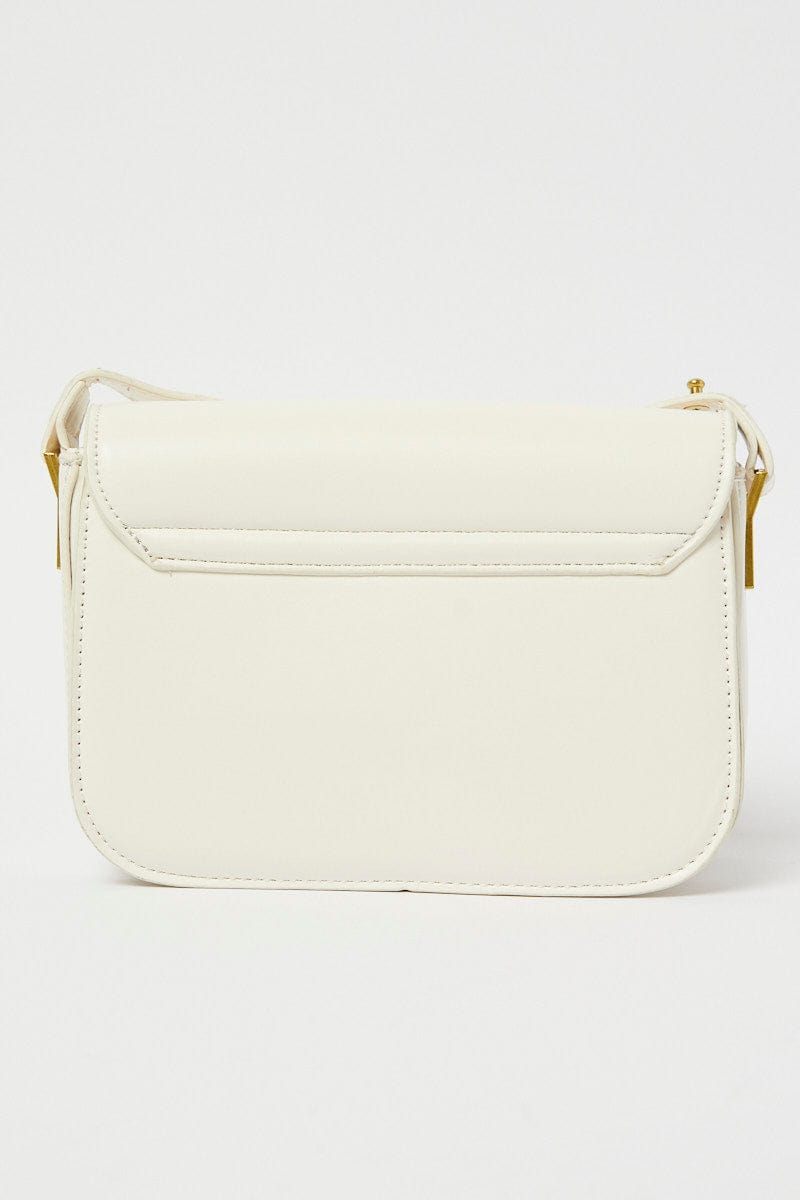 White Flap Shoulder Bag for Ally Fashion