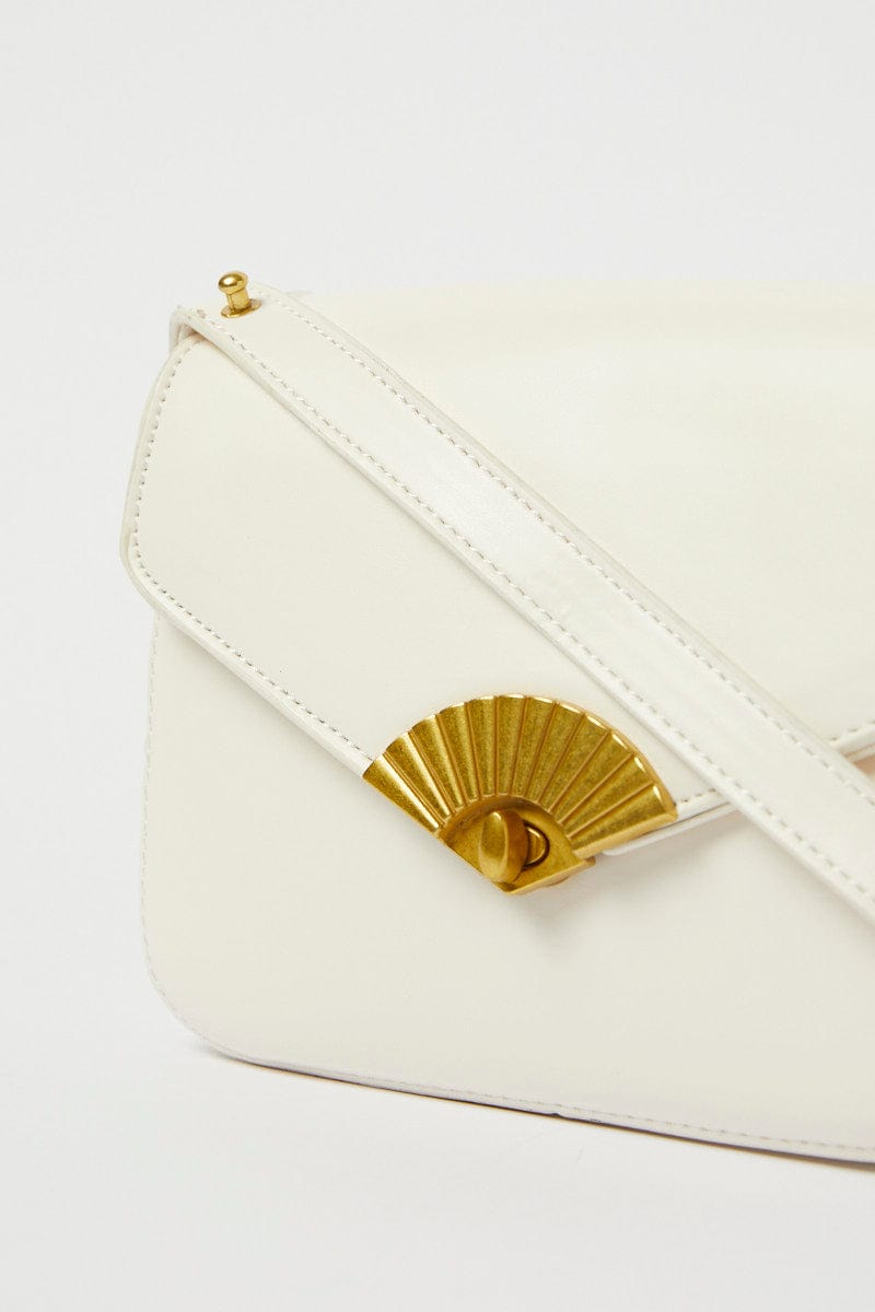 White Flap Shoulder Bag for Ally Fashion