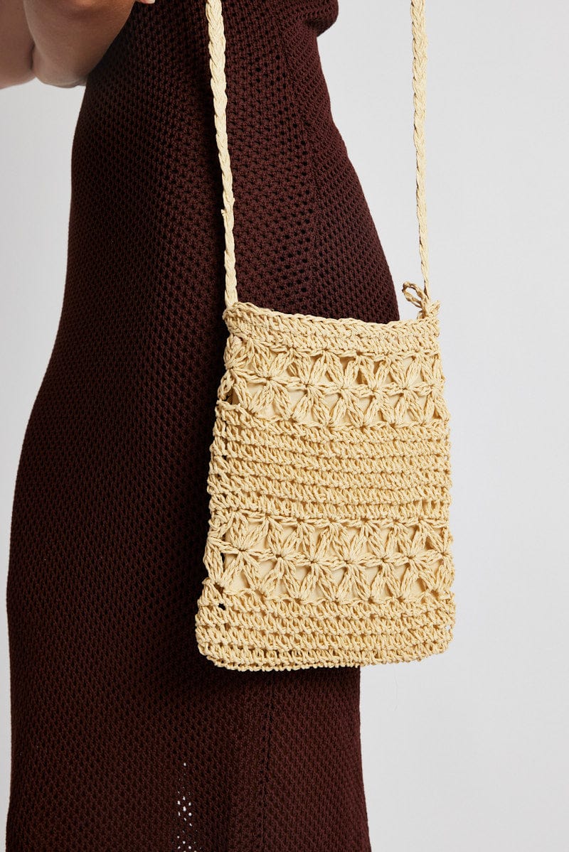 White Straw Crochet Bag for Ally Fashion