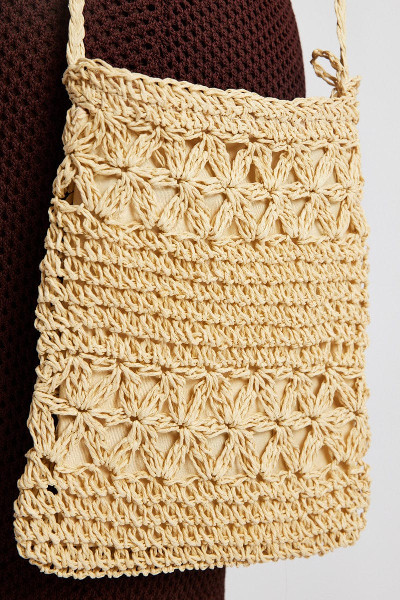 White Straw Crochet Bag for Ally Fashion