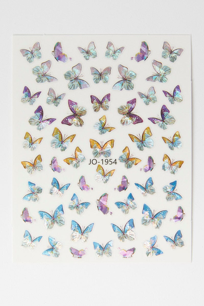 Multi Butterfly Pattern Nail Art Sticker Decals for Ally Fashion
