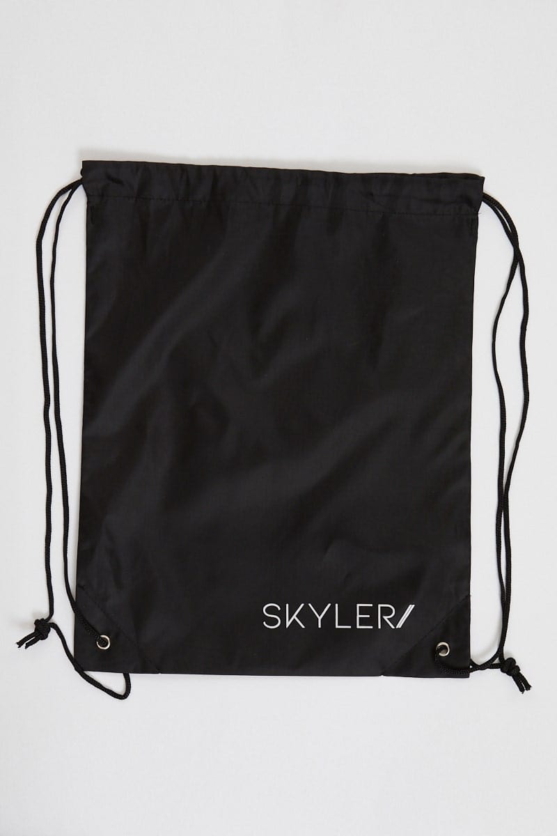 AW CROP TOP Black Gym Bag Accessorie for Women by Ally