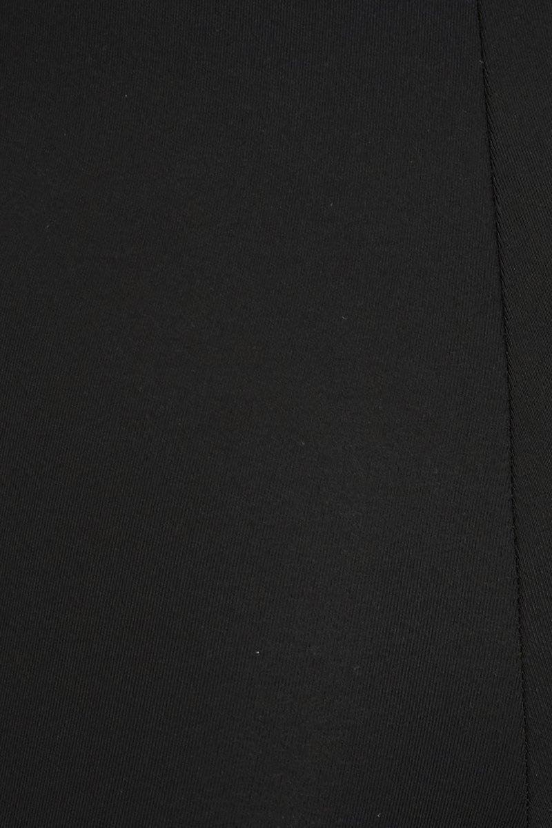Long sleeve zip unitard - black