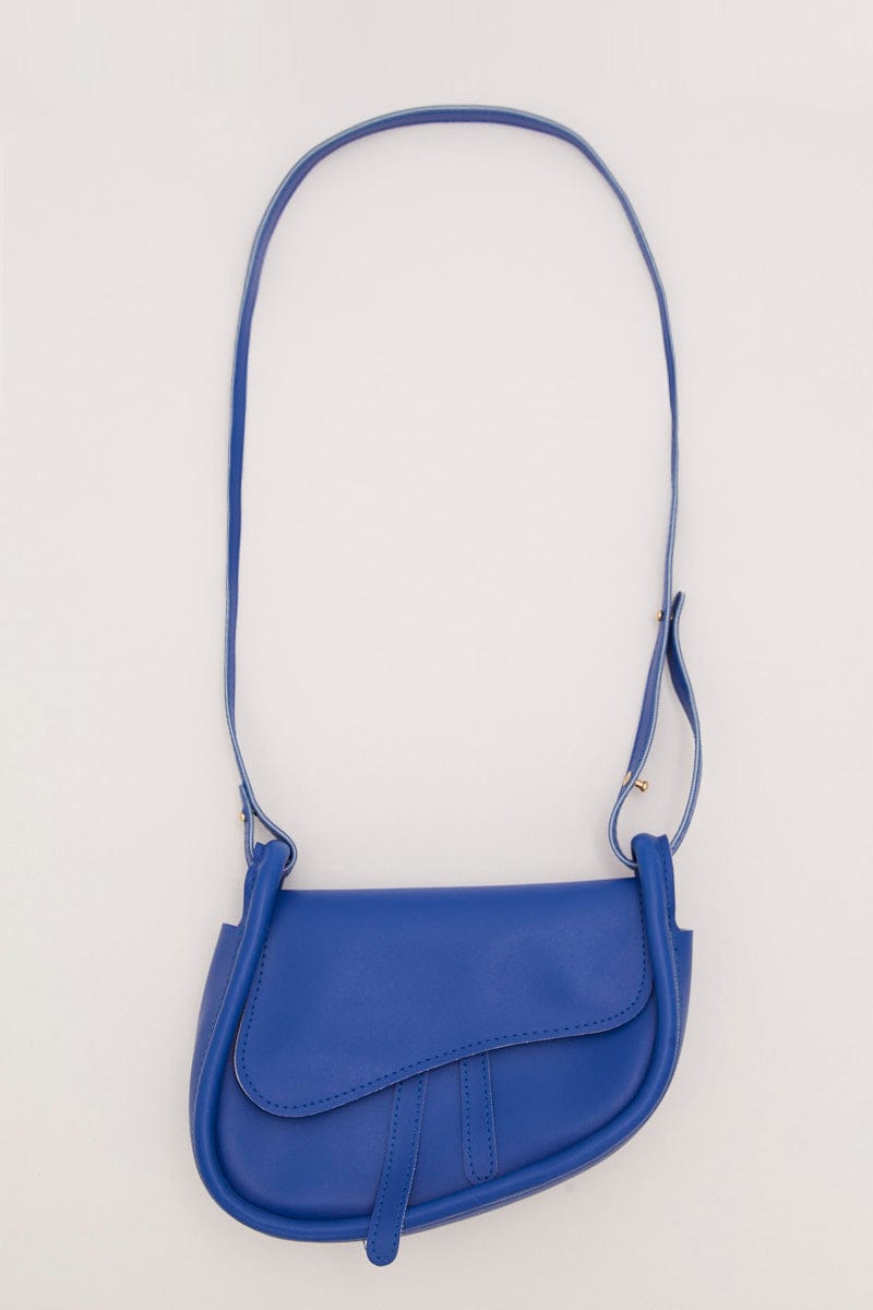 BAGS Blue Crossbody Saddle Bag for Women by Ally