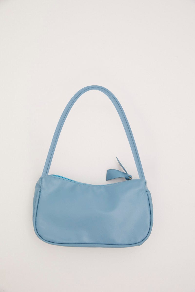 BAGS Blue Shoulder Baguette Bag for Women by Ally