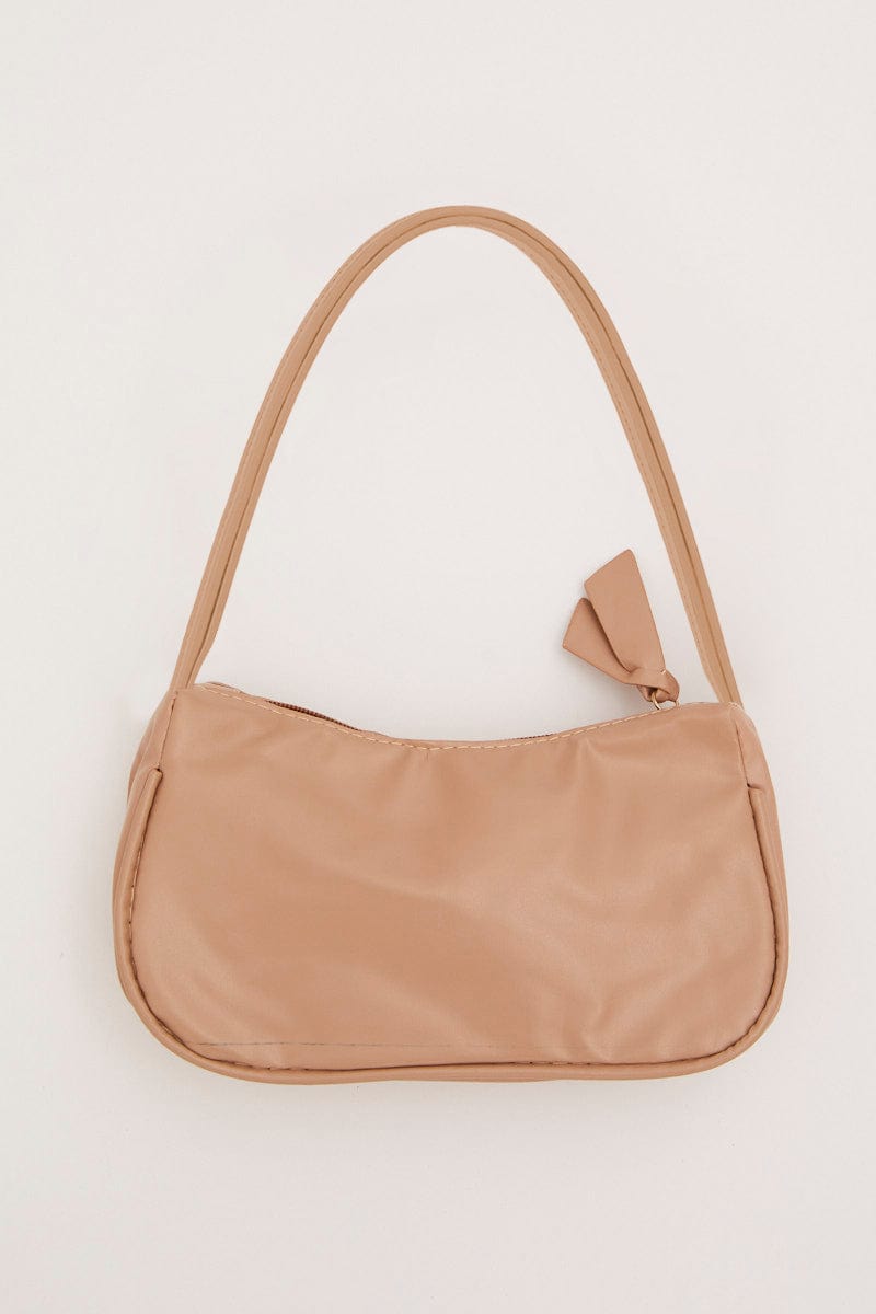 BAGS Camel Shoulder Baguette Bag for Women by Ally