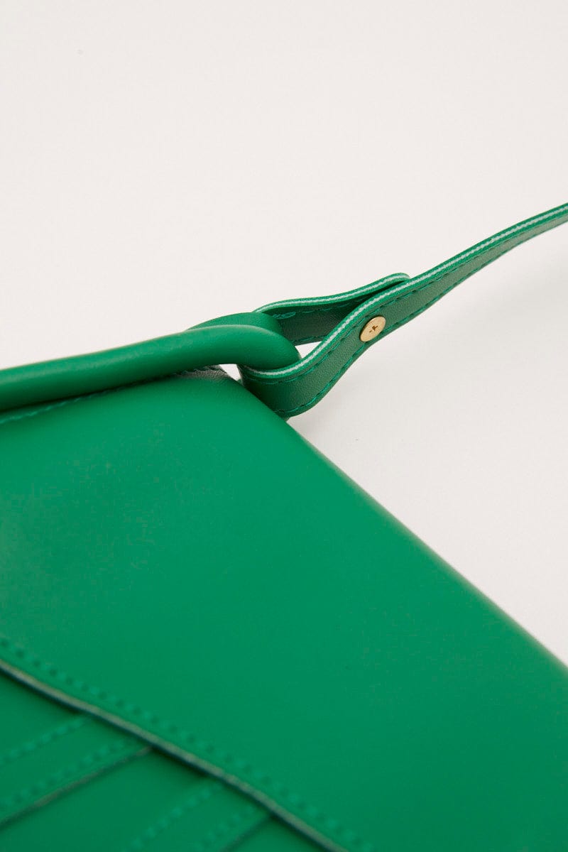 BAGS Green Crossbody Saddle Bag for Women by Ally