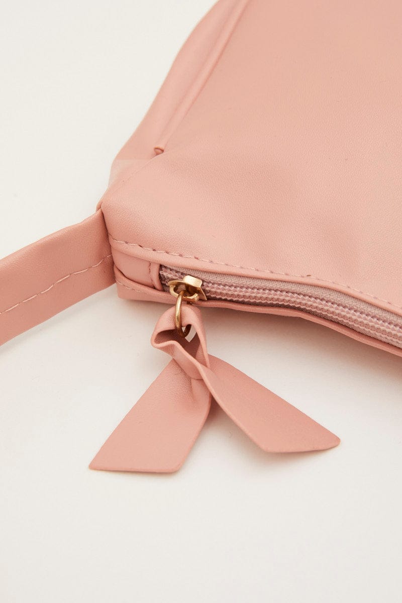 BAGS PINK Shoulder Baguette Bag for Women by Ally