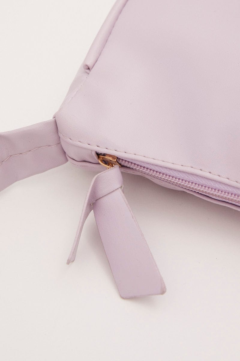 BAGS Purple Shoulder Baguette Bag for Women by Ally