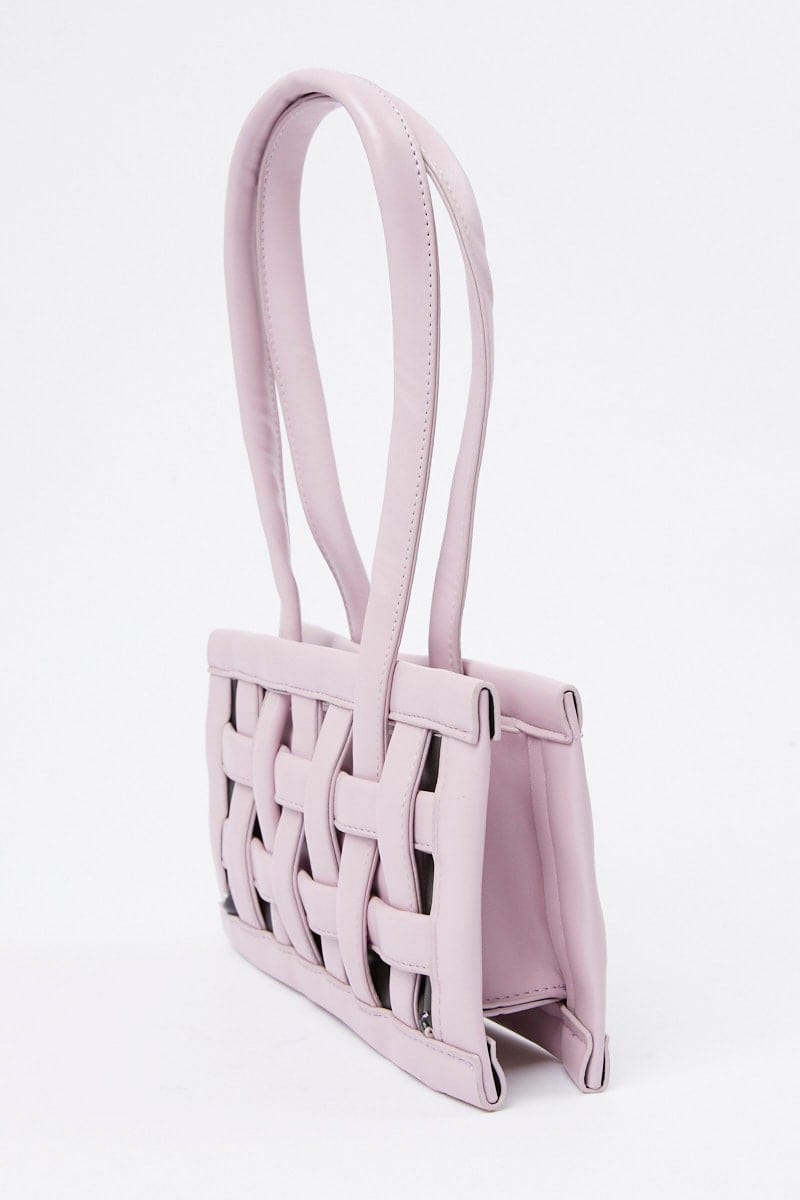 BAGS Purple Woven Detail Handbag for Women by Ally