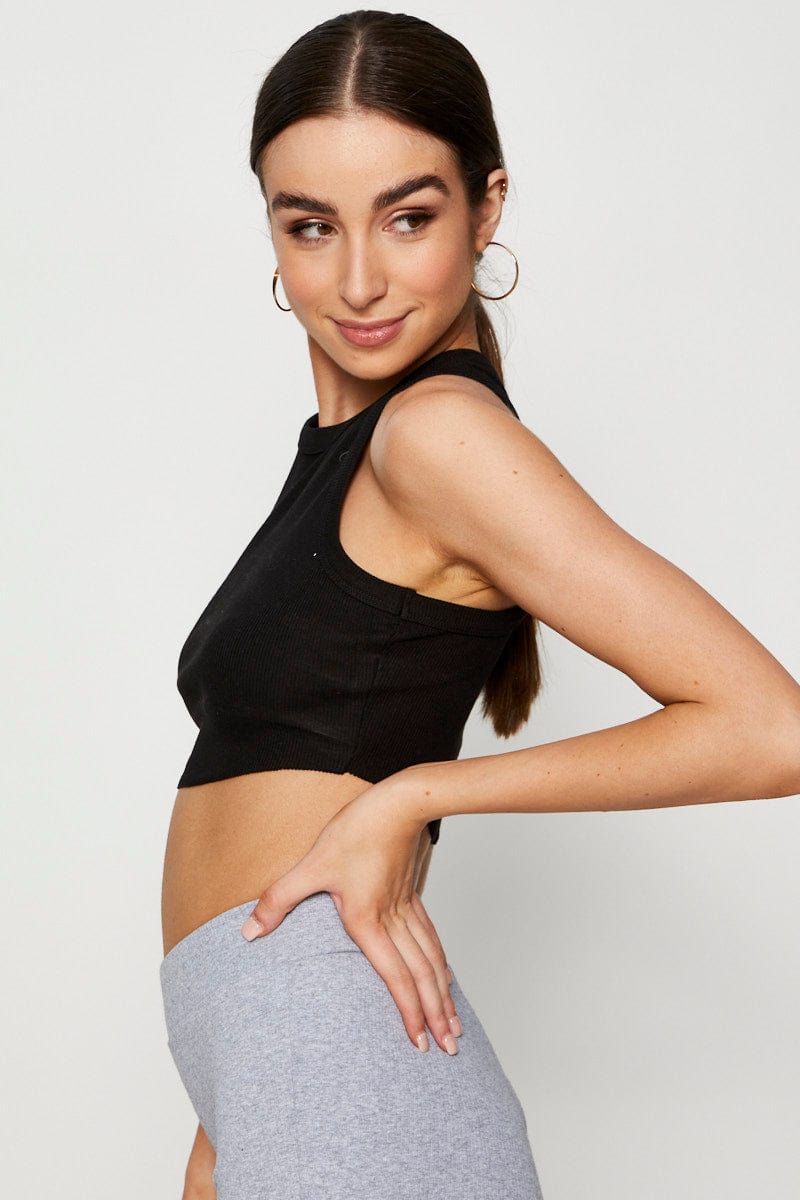 BANDEAU CROP Black Crop Top for Women by Ally