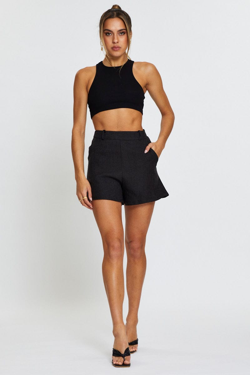 BANDEAU CROP Black Crop Top for Women by Ally