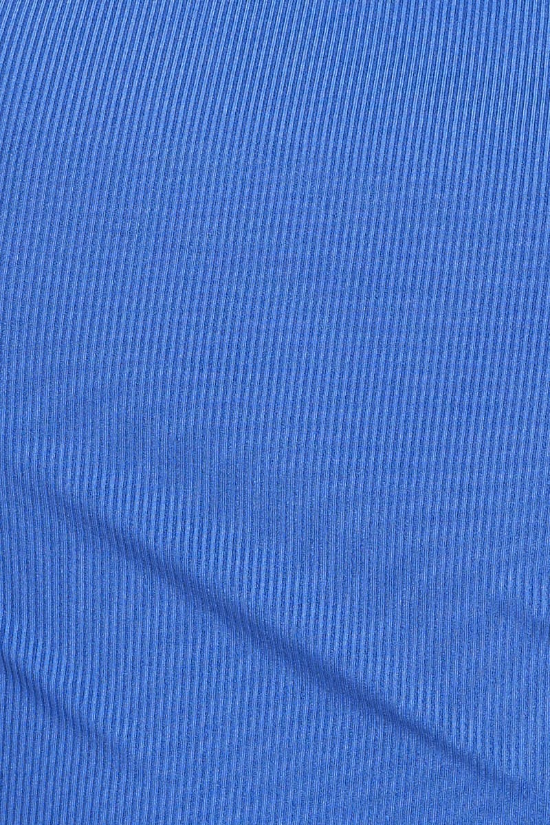 Blue Crop Top Short Sleeve