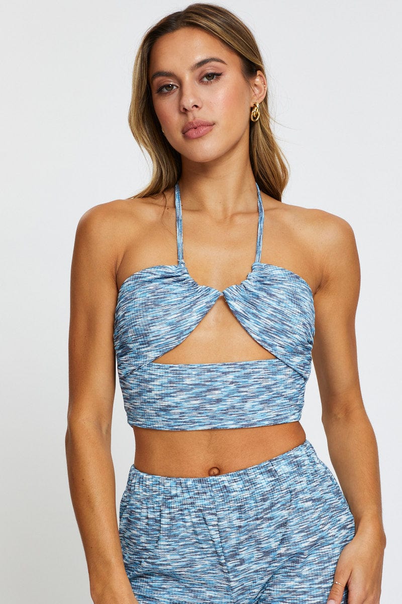 BANDEAU SEMI CROP Multi Crop Top for Women by Ally