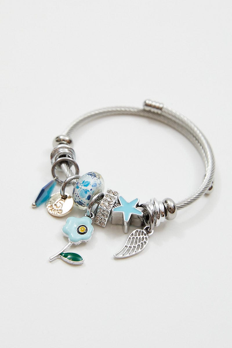 BANGLE/BRACELET Blue Charm Bracelet for Women by Ally