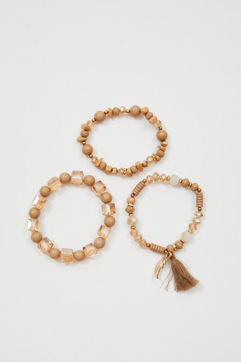 BANGLE/BRACELET Camel Beaded Bracelet for Women by Ally