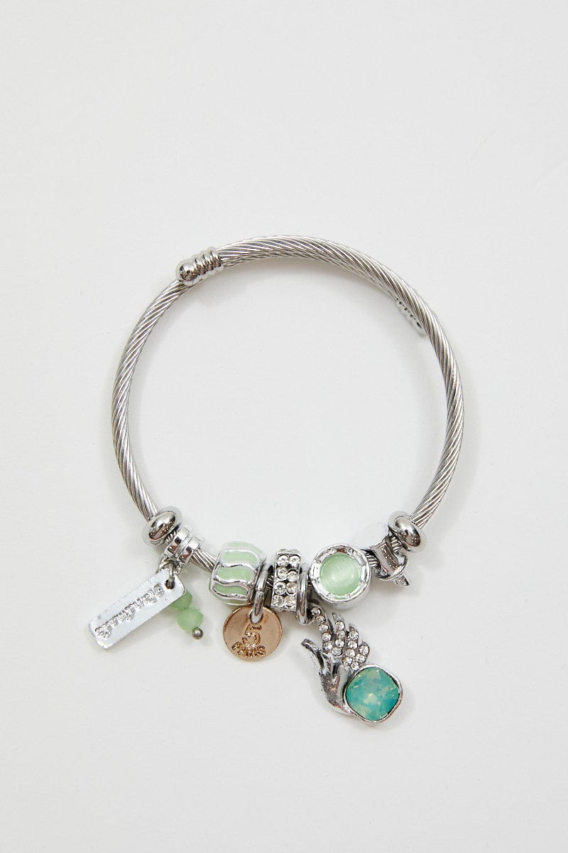 BANGLE/BRACELET Green Charm Bracelet for Women by Ally