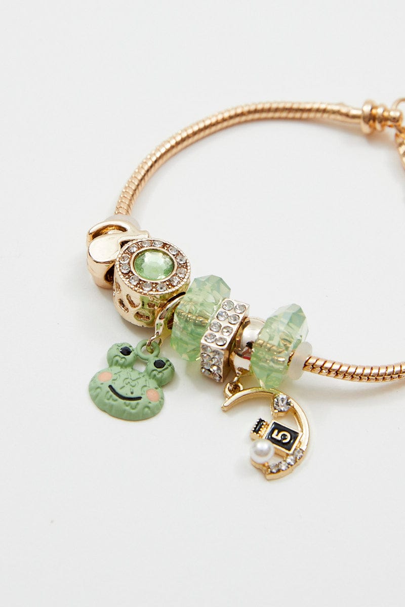BANGLE/BRACELET Green Charm Bracelet for Women by Ally