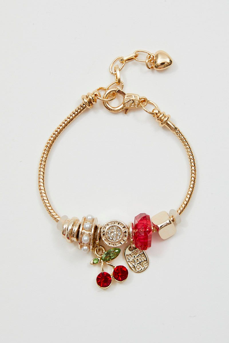 BANGLE/BRACELET Metallic Charm Bracelet for Women by Ally