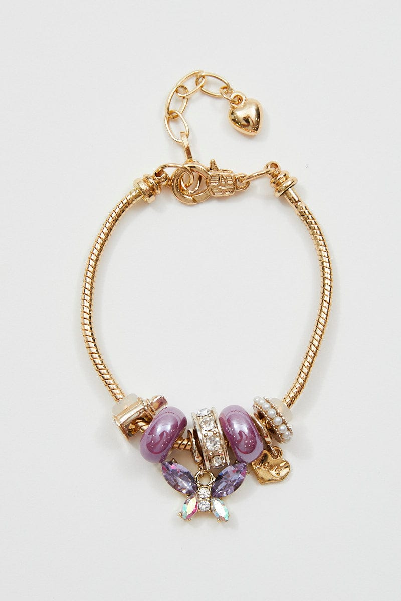 BANGLE/BRACELET Purple Charm Bracelet for Women by Ally