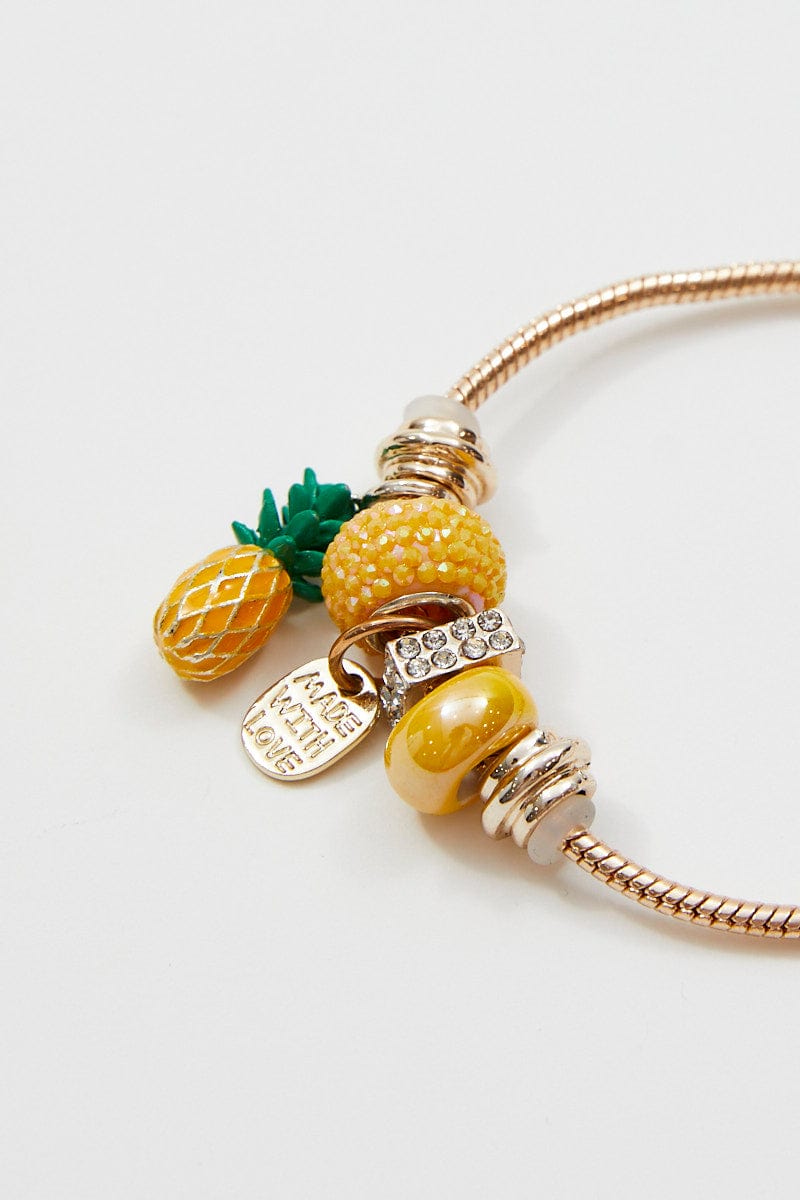 BANGLE/BRACELET Yellow Charm Bracelet for Women by Ally