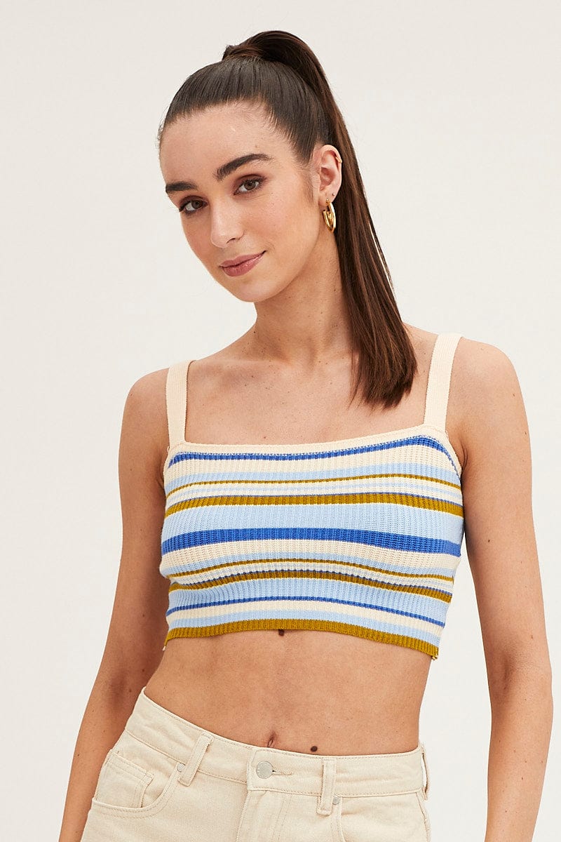 BASIC KNIT Stripe Knit Top for Women by Ally