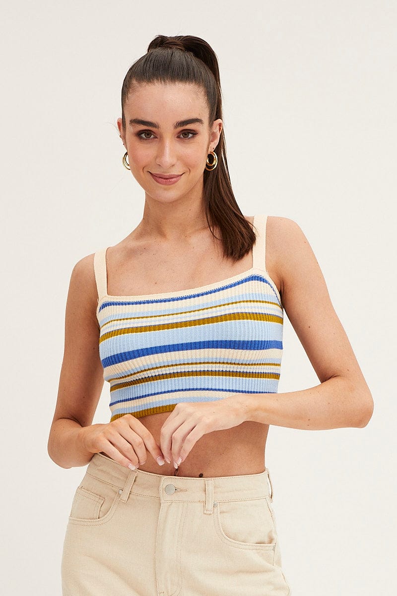 BASIC KNIT Stripe Knit Top for Women by Ally
