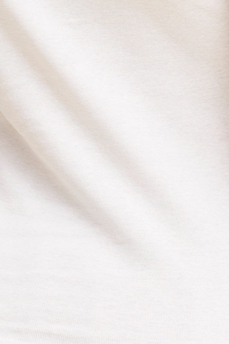 BASIC White Rib T-Shirt Crew Neck Short Sleeve for Women by Ally
