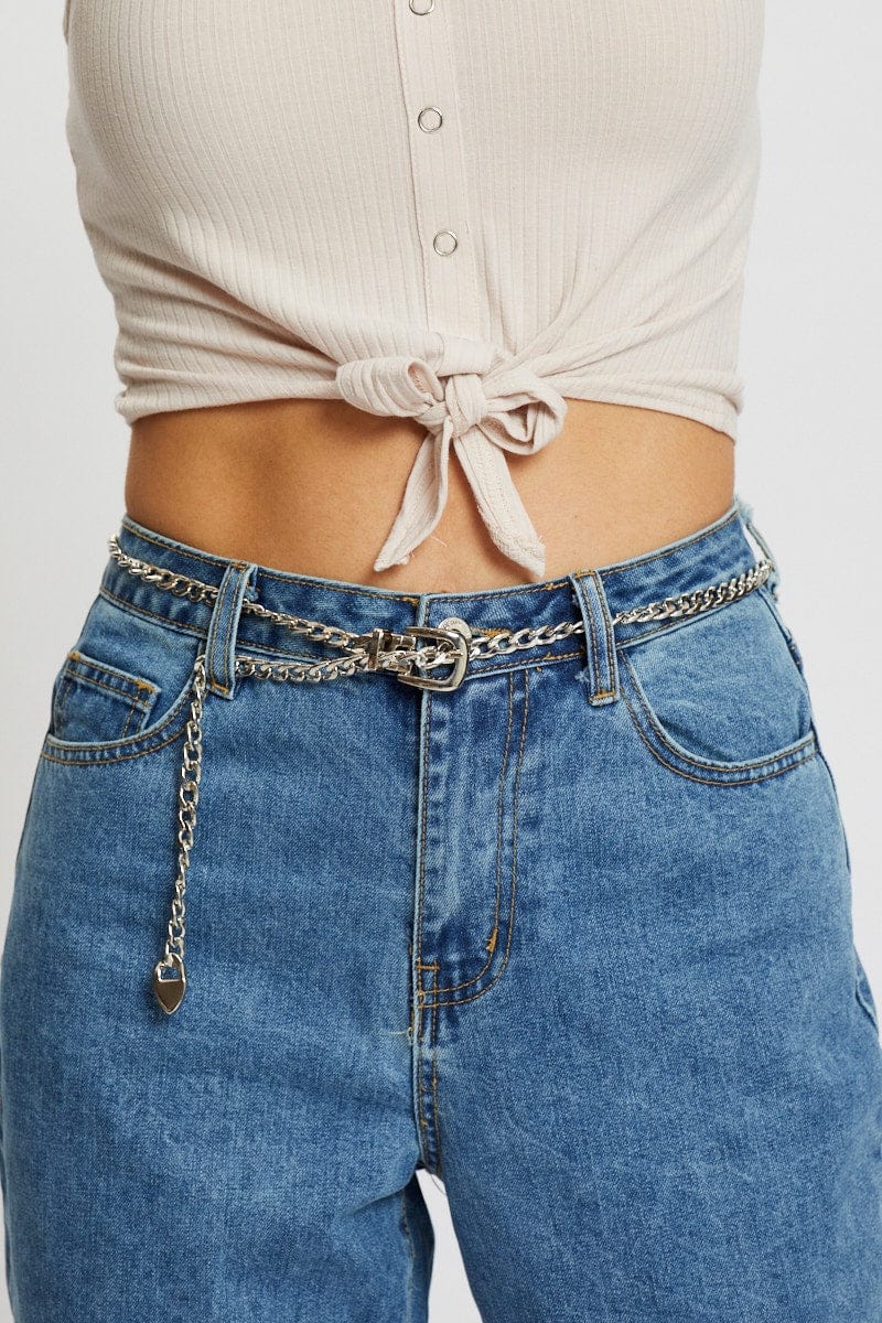 BELTS Metallic Chain Belt for Women by Ally