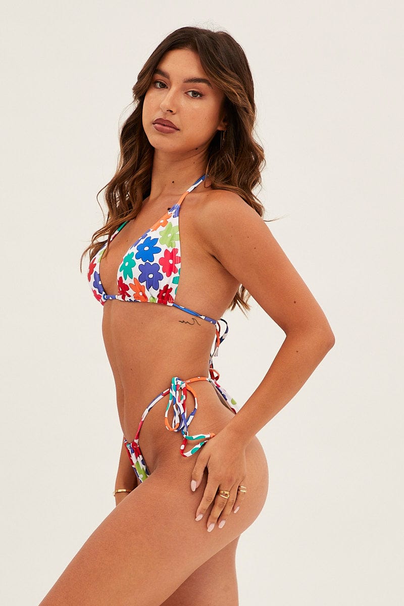 BIKINI Multi Floral Two Piece Bikini for Women by Ally