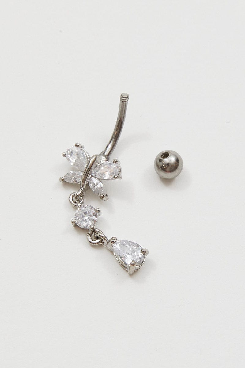 BODY & HAIR Metallic Belly Ring for Women by Ally