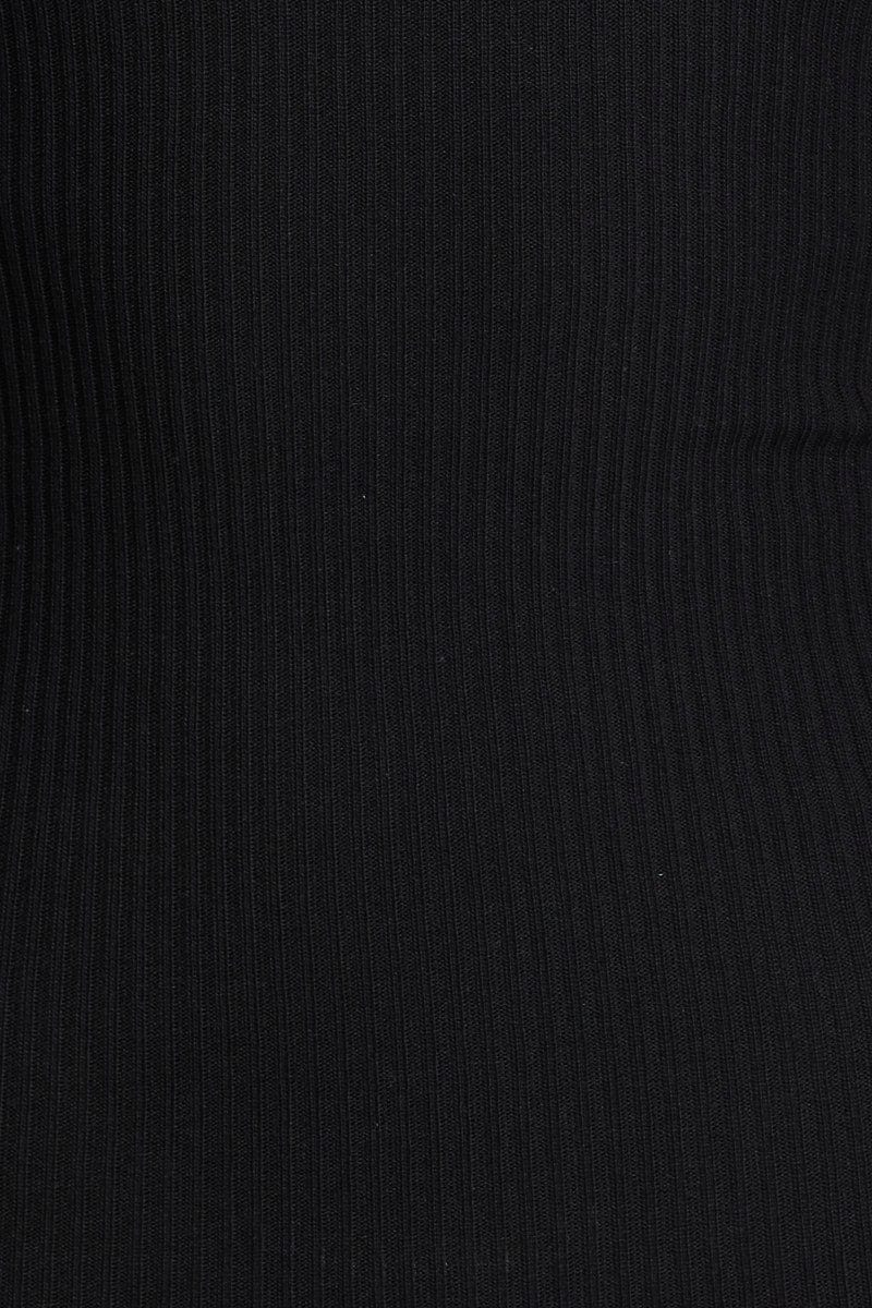 BODYCON DRESS Black Bodycon Dress Knit for Women by Ally