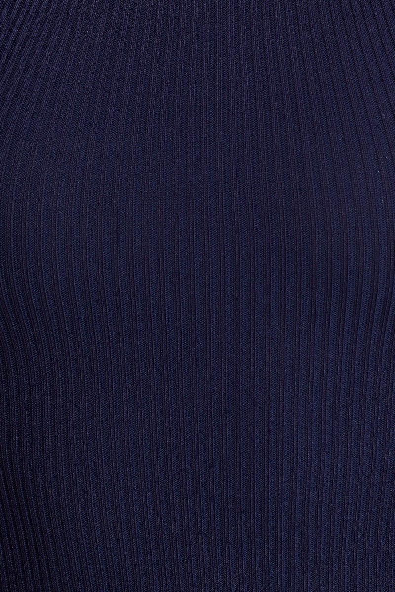 BODYCON DRESS Blue Bodycon Dress Knit for Women by Ally