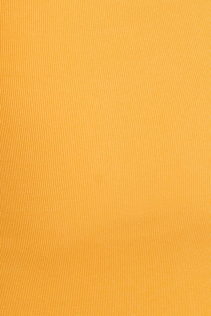 BODYCON DRESS Orange Bodycon Dress Sleeveless Midi for Women by Ally