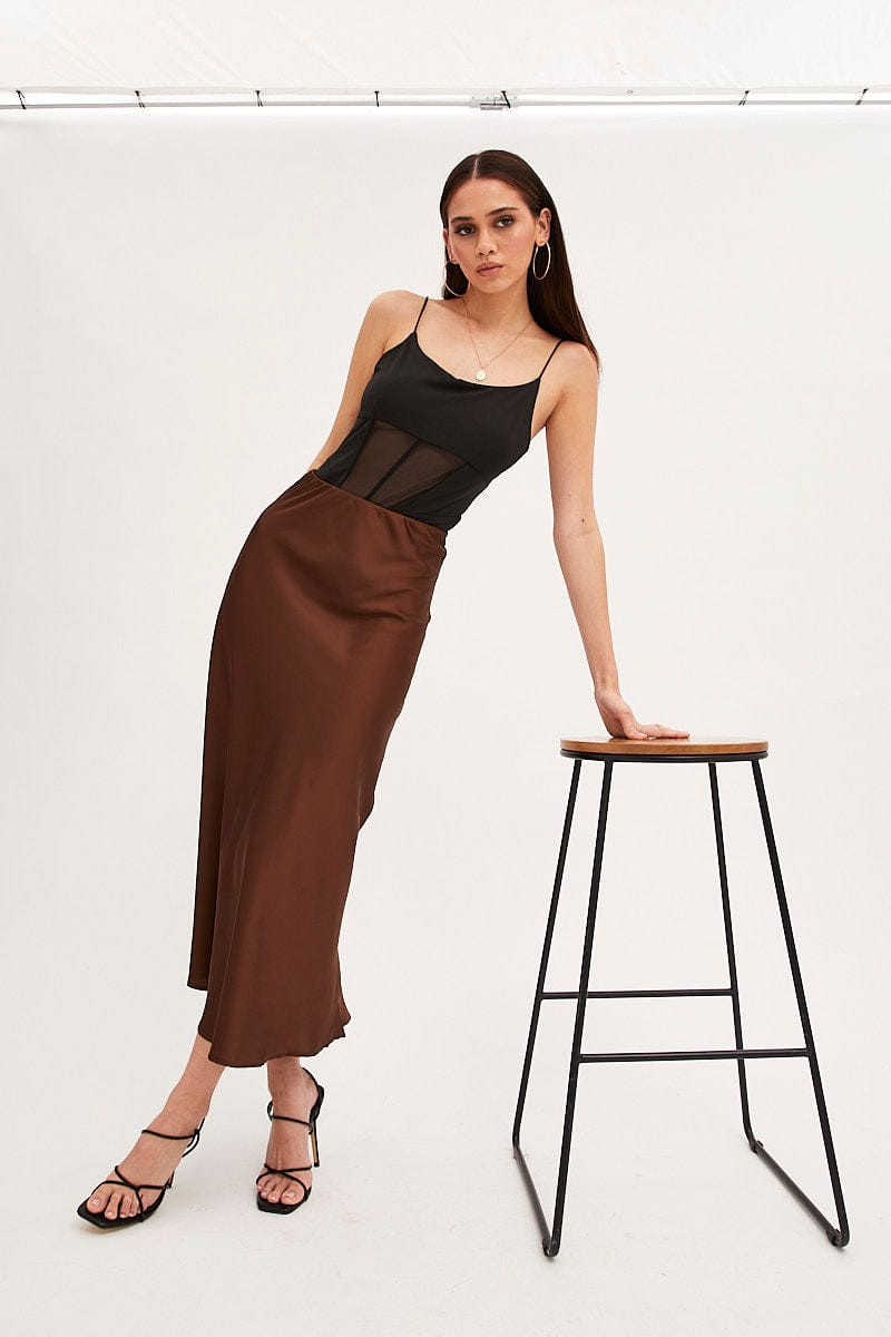 Black Bodysuit Sleeveless Scoop-Neck Waist-Detail from Ally Fashion