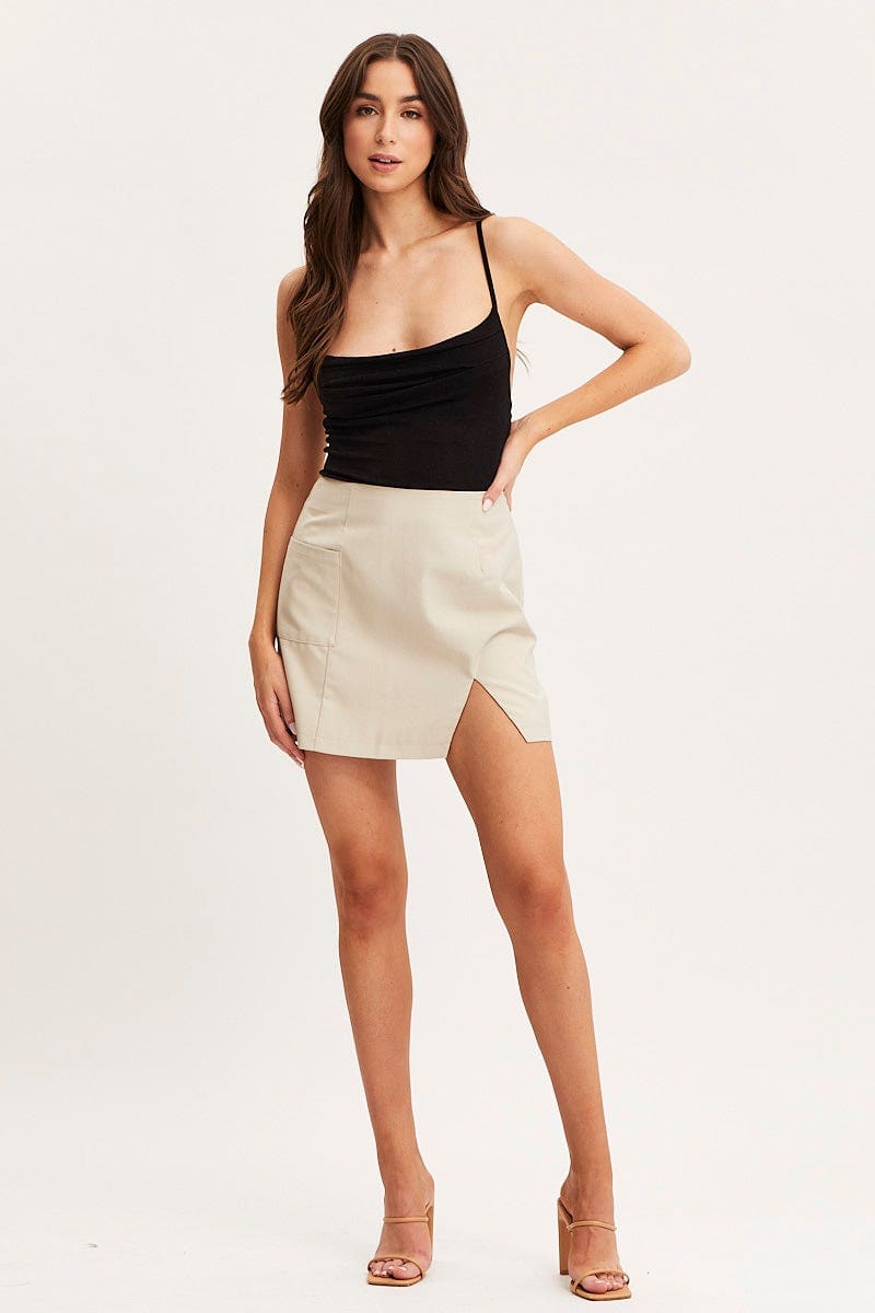 Black Slinky Bodysuit Cowl-Neck from Ally Fashion